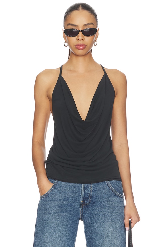 view 2 of 5 Veda Cowl Top in Black