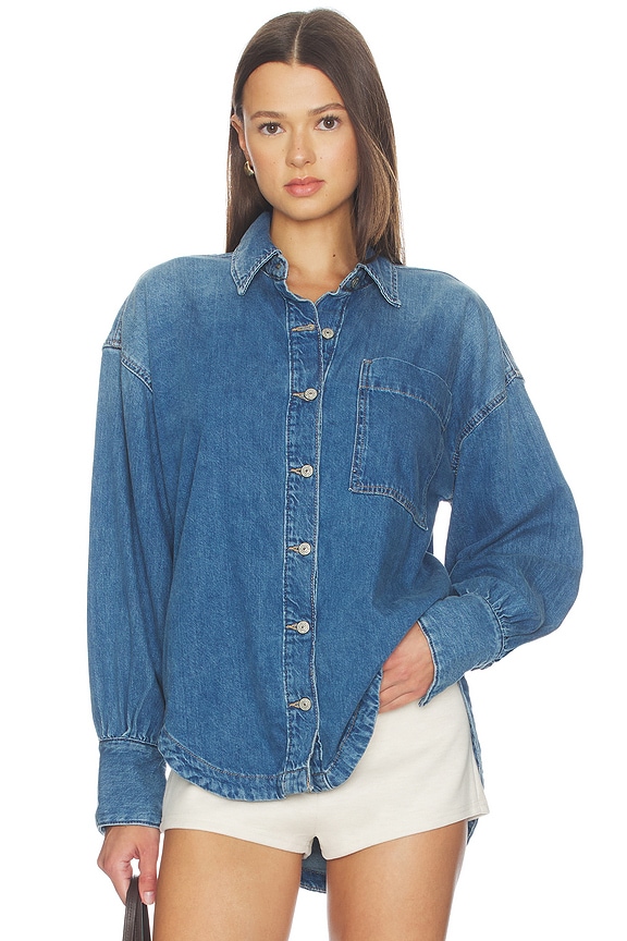 view 1 of 4 x We The Free Ashley Denim Shirt in Medium Wash