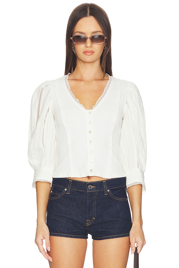 view 1 of 4 BLOUSE EN DENTELLE SUMMER in Ivory