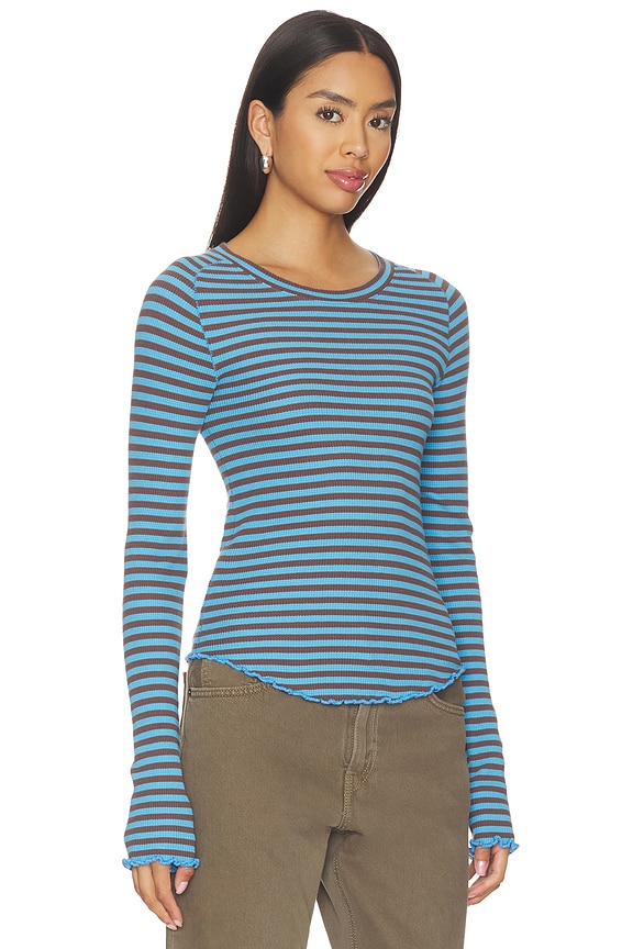 view 2 of 4 CAMISETA STRIPED in Blue Combo