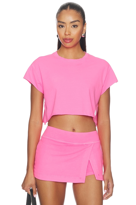 view 1 of 4 T-SHIRT CROPPED HOT SHOT in Hot Pink