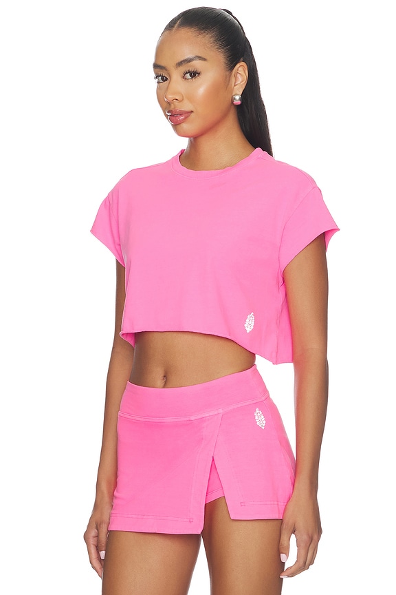 view 2 of 4 T-SHIRT CROPPED HOT SHOT in Hot Pink