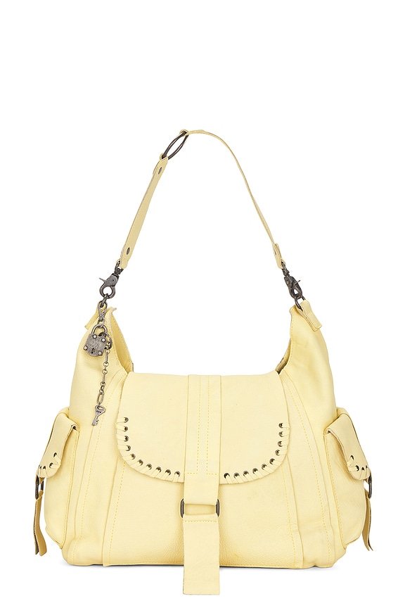 view 2 of 5 Wtf Leigh Distressed Hobo Bag in Butter Yellow