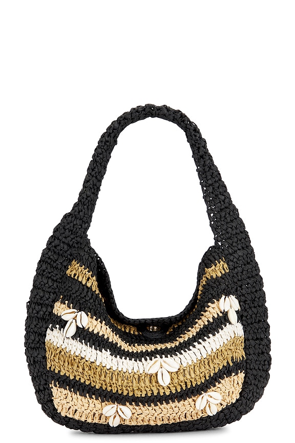 view 1 of 4 BOLSO CON ASA SUPERIOR BELIZE SHELL in Tan & Black