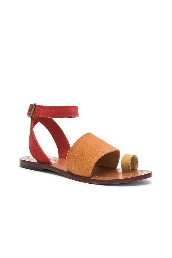 view 2 of 5 Torrence Flat Sandal in Burnt Orange