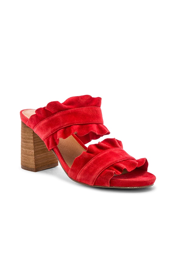 view 2 of 5 Rosie Ruffle Heel in Red