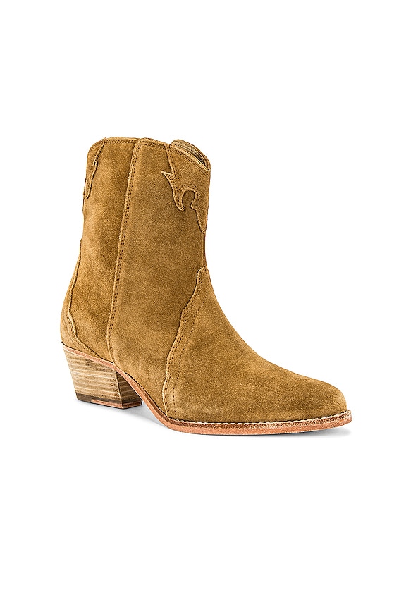 view 2 of 5 New Frontier Western Boot in Camel Suede