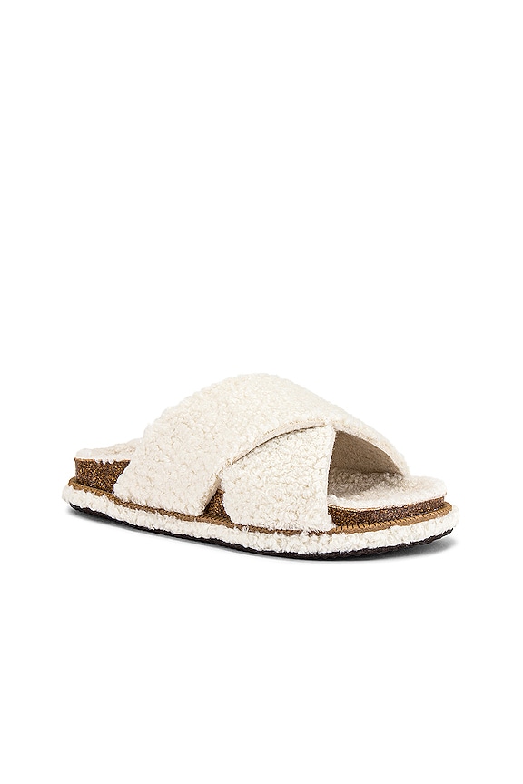 view 2 of 5 So Soft Sidelines Faux Fur Footbed in Ivory