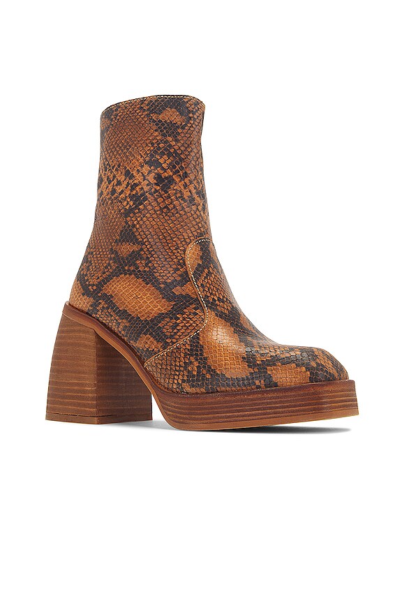 view 2 of 5 Ruby Shine Platform Boot in Brown Snake