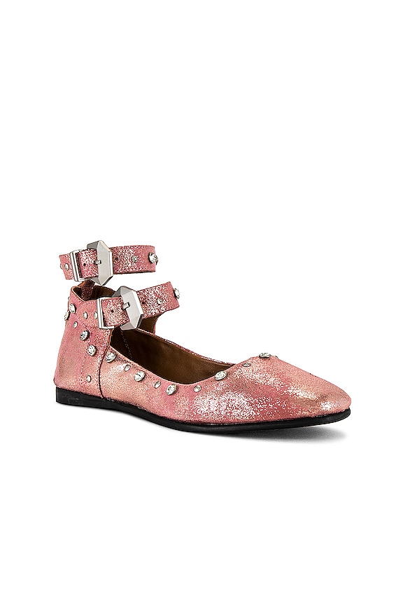 view 2 of 5 ZAPATO PLANO FREE PEOPLE MYSTIC DIAMANTE in Pink Frost Metallic Leather