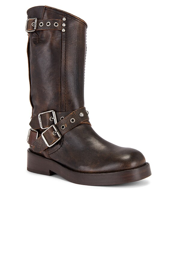 view 2 of 5 x We The Free Janey Engineer Boot In Chocolate in Chocolate