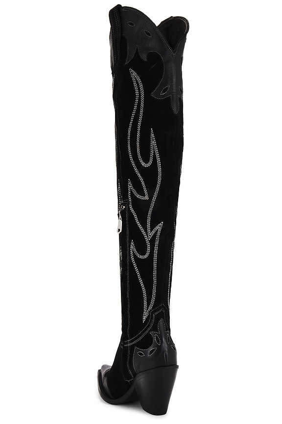 Free People Wild West Thigh High in Black Suede | REVOLVE