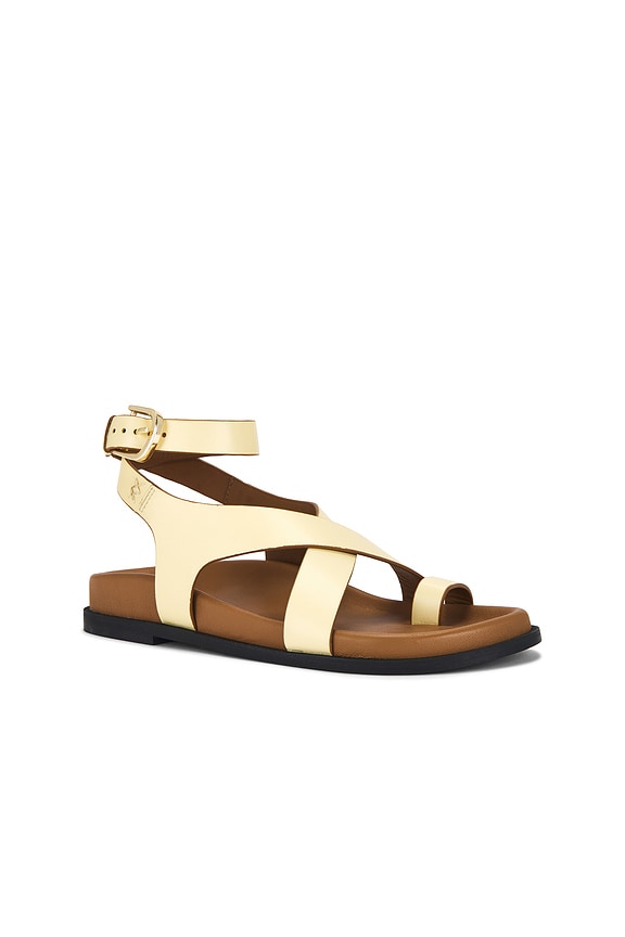 view 2 of 5 Anya Criss Cross Footbed Sandal in Sun Butter