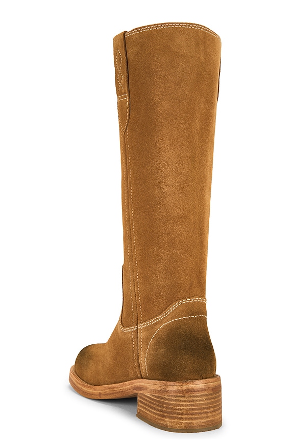 Free People Blaze Pull On Boot in Toffee Suede | REVOLVE