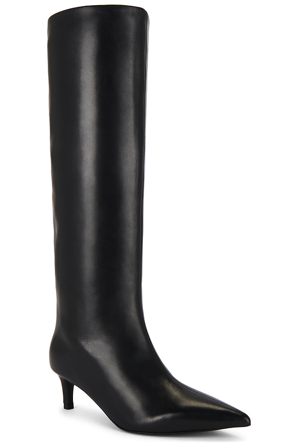 view 2 of 5 Kiki Kitten Heel Boot in Black Leather