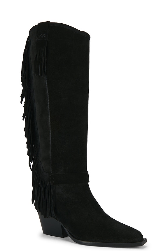 view 2 of 5 Faith Fringe Western Boot in Faded Black