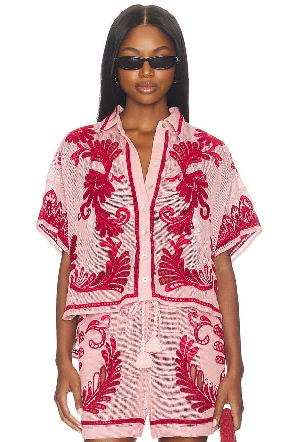 view 1 of 4 Pink Blouse in Arabesc Light Pink