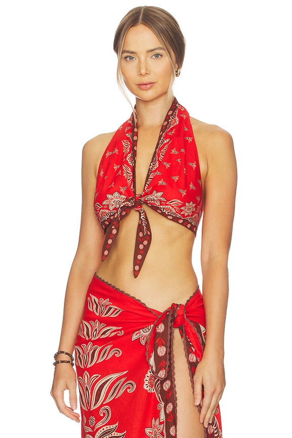 view 2 of 4 BLUSA in Ainika Garden Red