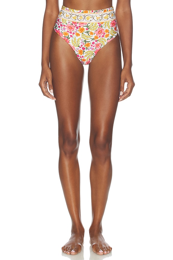 view 1 of 4 Banana Flowers High Waist Bikini Bottom in Off White