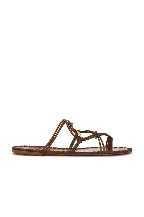view 1 of 5 Sea Flat Sandal in Sand & Walnut