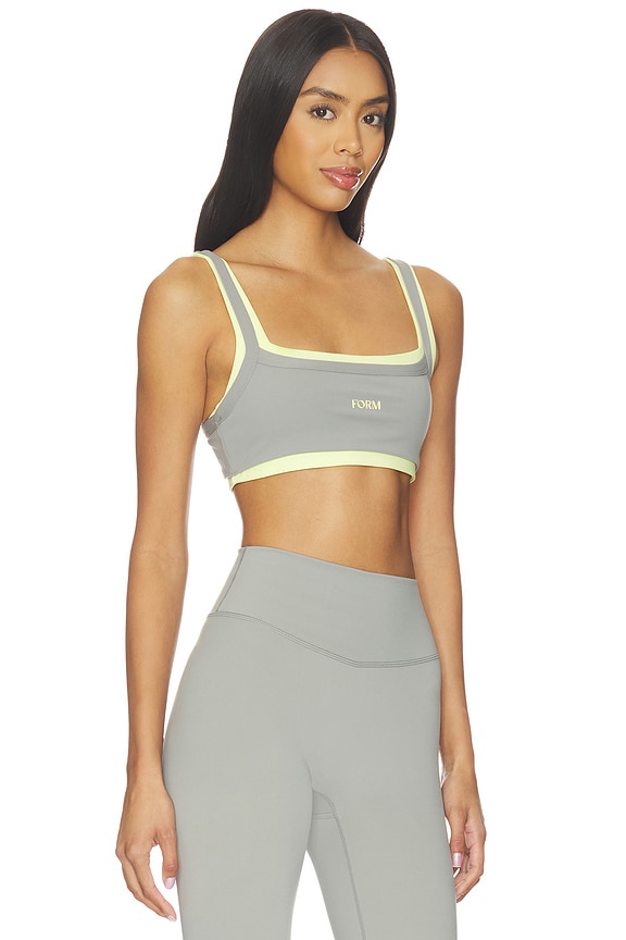 view 2 of 4 Scoop Layer Sports Bra in Slate & Lemon