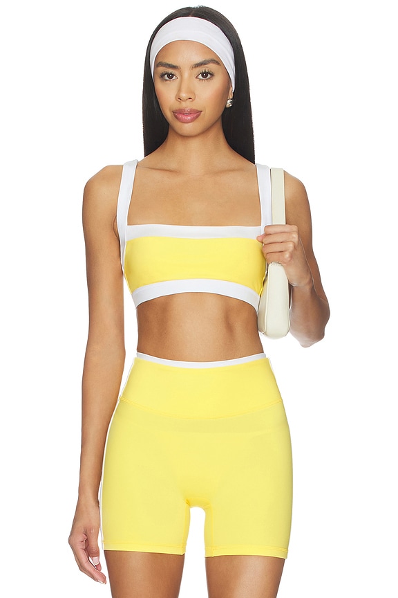 view 1 of 4 Straight Neck Sports Bra in Daisy