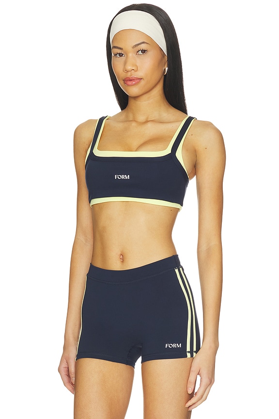 view 2 of 4 Scoop Layered Bra in Navy & Lemon