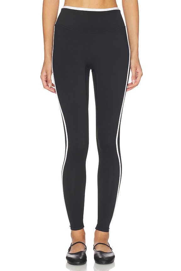 view 2 of 6 Two Tone Leggings in Black & White