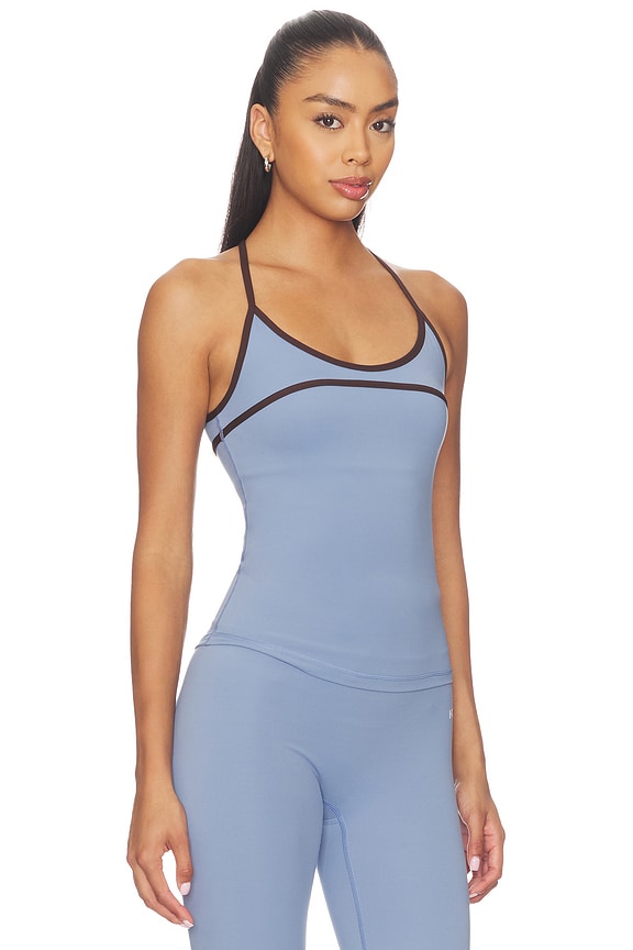 view 2 of 4 Scoop Contrast Cami Top in Glacier & Espresso