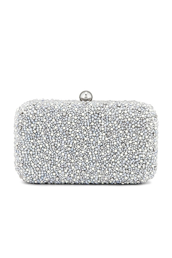 view 2 of 5 Mini Pearl Box Clutch in Powder Blue