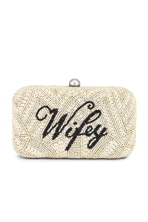 view 2 of 5 WIFEY MEDIUM クラッチ in Black & White