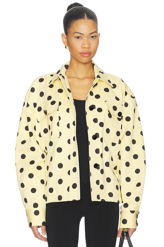 view 2 of 5 VESTE CHEMISE WANDA in Polka Dot Lemon