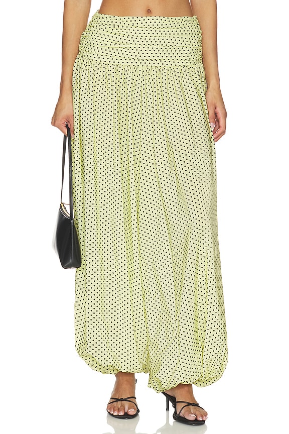 view 1 of 6 ШИРОКИЕ БРЮКИ NORA in Polka Dot Lemon