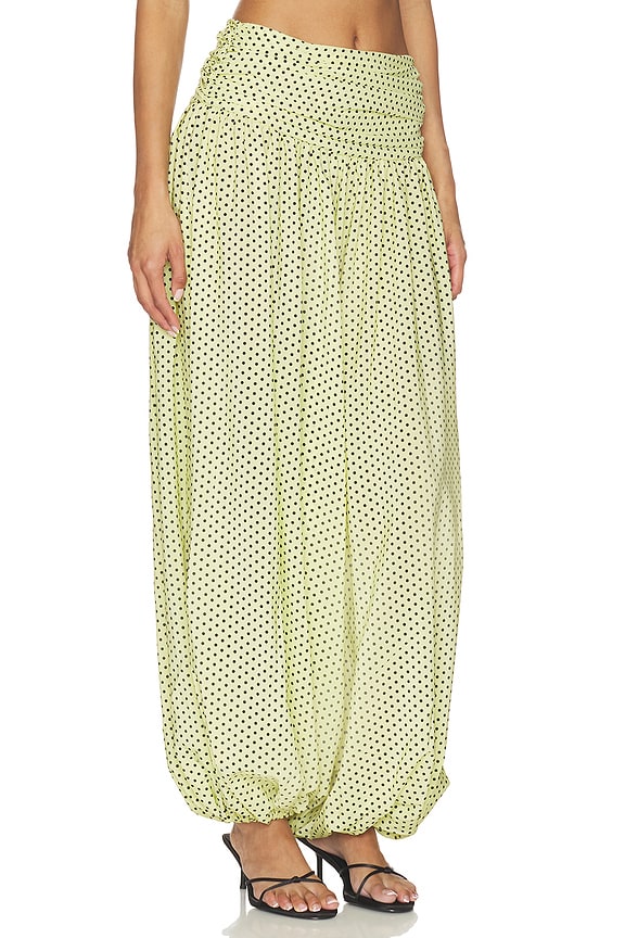 view 2 of 6 ШИРОКИЕ БРЮКИ NORA in Polka Dot Lemon
