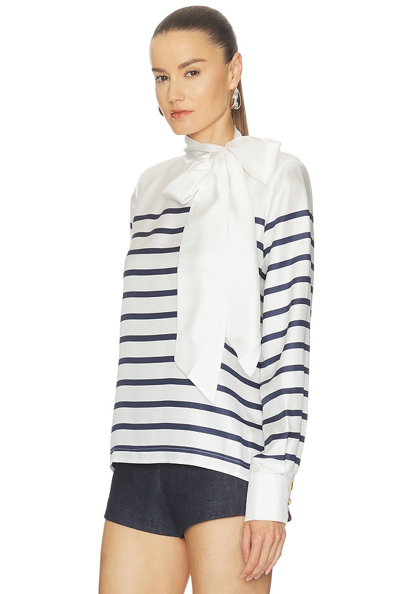 view 2 of 4 Johanna Blouse in Stripe Navy