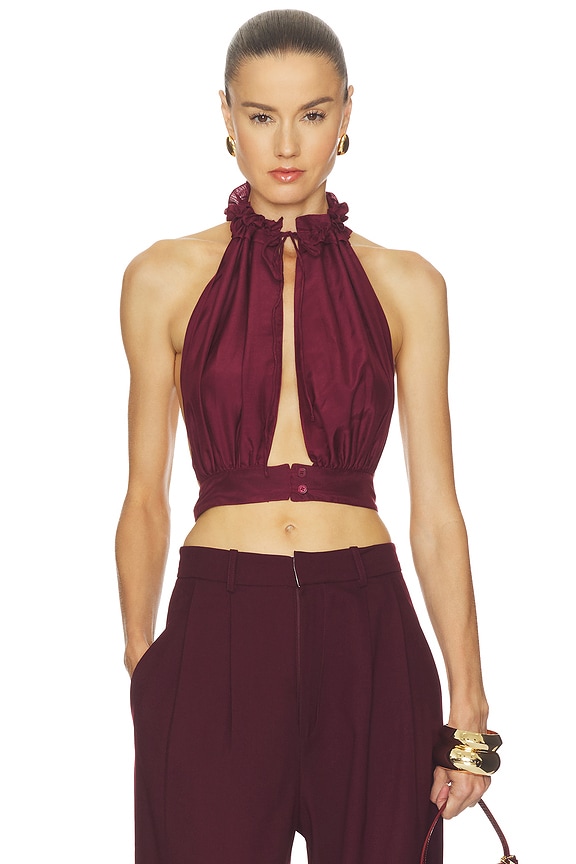 view 1 of 4 Medea Blouse in Prune