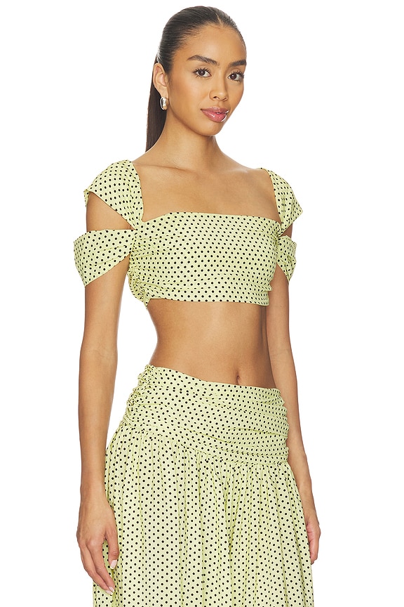 view 2 of 5 Sia Top in Polka Dot Lemon