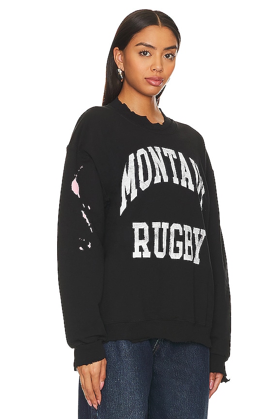 view 2 of 4 Montauk Rugby Rugged Crewneck Sweatshirt in Washed Black