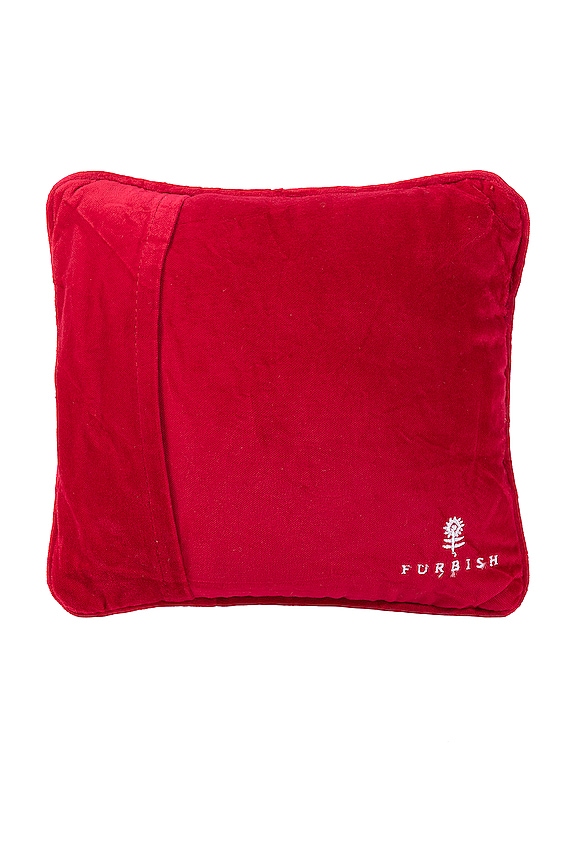 view 2 of 2 OREILLER BRODERIE FESTIVE AF NEEDLEPOINT PILLOW in 