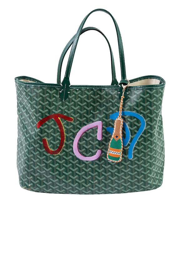 view 2 of 2 Champagne Bottle Bag Charm in Green