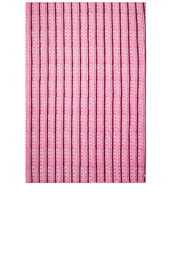 view 2 of 5 SNOWWOOD STRIPE TABLECLOTH 스노우우드 스트라이프 식탁보 in Red & Light Pink & Green