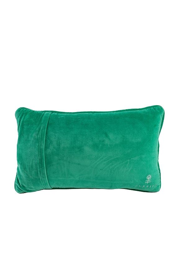 view 2 of 5 MORE ISSUES NEEDLEPOINT PILLOW 필로우 in Green & White