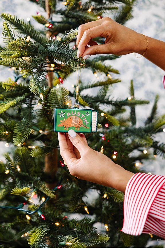 view 2 of 2 ORNAMENTO AUSTIN MATCHBOOK ORNAMENT in Green