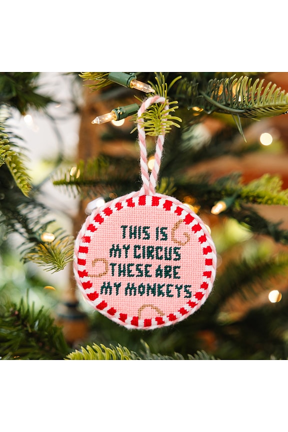 view 2 of 2 This Is My Circus Needlepoint Ornament in 