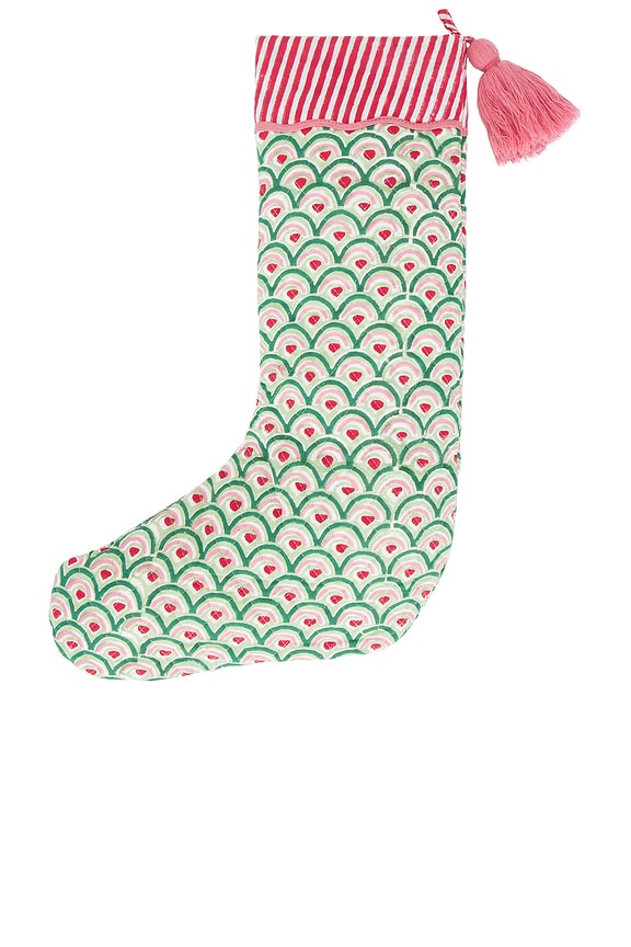 view 2 of 4 ЧУЛОК FROSTINE FROSTINE STOCKING in Green & Red