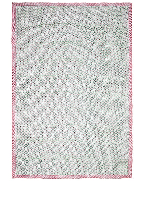 view 2 of 5 Frostine Tablecloth in Green & Red