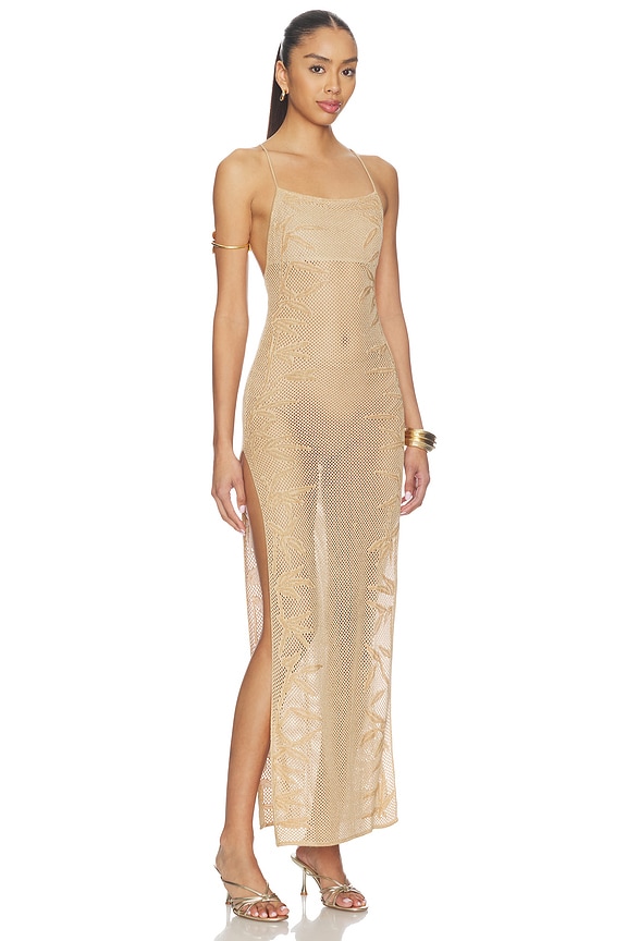 view 1 of 4 VESTIDO SOLARA in Gold Sands
