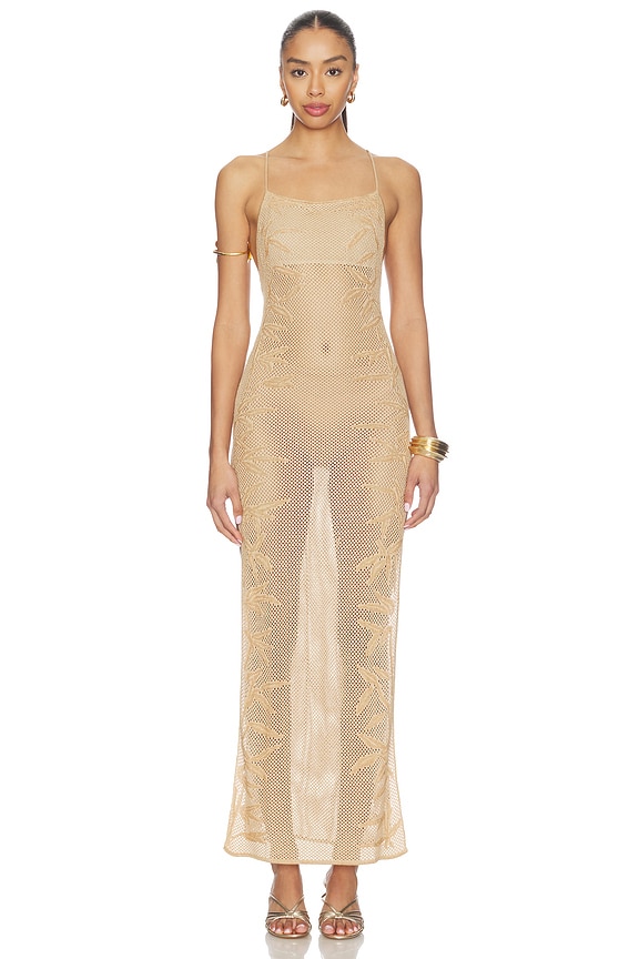view 2 of 4 VESTIDO SOLARA in Gold Sands