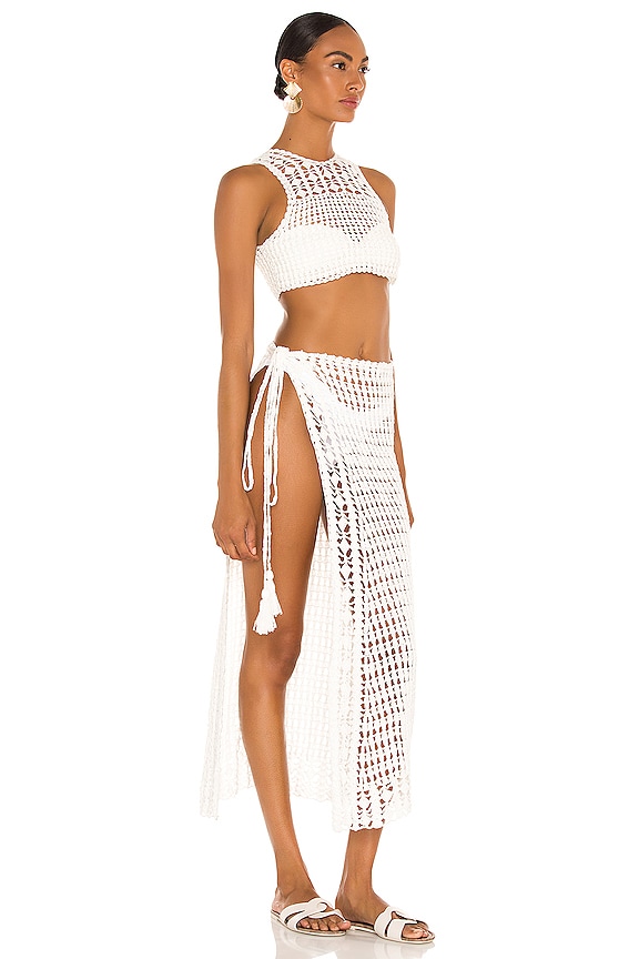 view 2 of 4 Remi Crop Top & Eliana Skirt Set in White