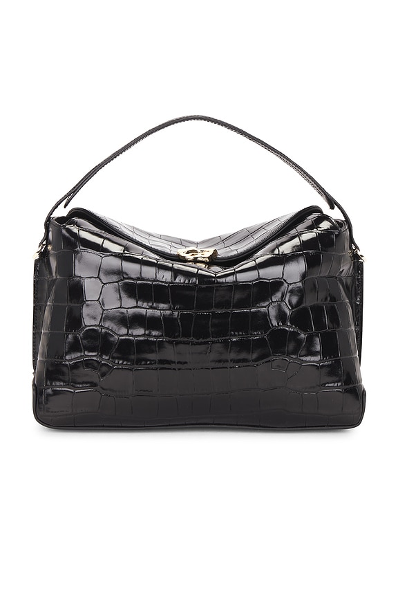 view 2 of 5 HANNA GRANDE 탑 핸들 백 in Black Croco